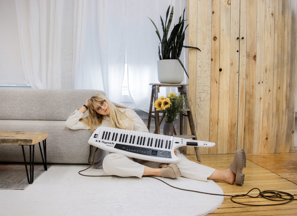 Emi McSwain with her keytar